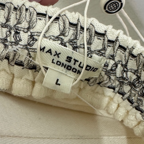 NWT Max Studio London Linen Blend Floral Midi Skirt | Size L - Picture 9 of 12